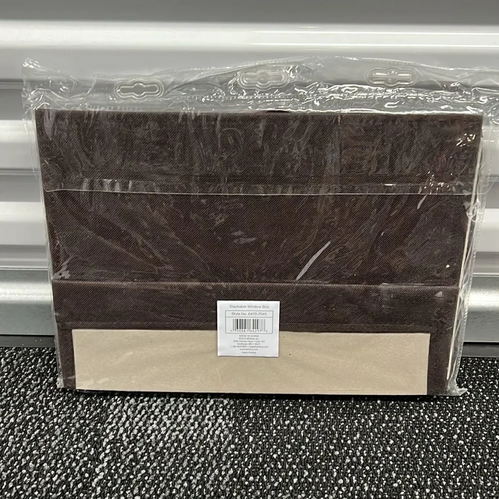 Whitmore stackable window box, Beige and Brown, NEW